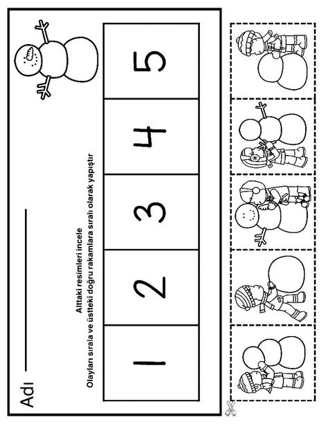 January Math, Winter Activities Preschool, Winter Classroom, Christmas Worksheets, Winter Kindergarten, Sequencing Activities, Winter Preschool, Homeschool Kindergarten, Math Literacy