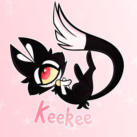 Keekee fanart and artist alley design! I am now officially going to be at artist alley Supanova in Brisbane starting the 9th of November!! I cannot wait! Here's a sticker and keychain design of Keekee because she is so damn cute, also I drew the keyblade with lucifer so I had to draw keekee herself #art #artist #digitalartist #digitalart #artistsoninstagram #oc #originalcharacter #ocart #cartoon #commissions #commissionsopen #artcommissionsopen #scribbles #doodles #cartoon #keekee #hazbinhote... Keekee Hazbin Hotel Fanart, Alley Design, Doodles Cartoon, Hazbin Hotel Charlie, Artist Alley, Vivziepop Hazbin Hotel, Keychain Design, Commission Art, Helluva Boss