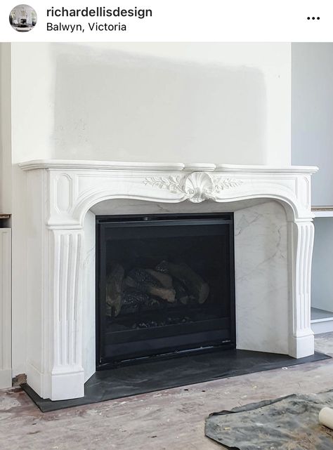 French Tv Unit, French Fireplaces, Fireplace Mantel Designs, French Fireplace, Foam Art, Pink City, Fireplace Mantel, French Provincial, Fireplace Mantels