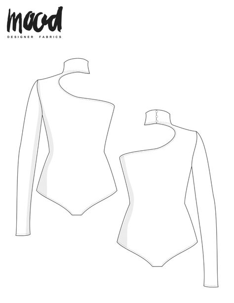 The Avens Bodysuit - Free Sewing Pattern - Mood Sewciety Dance Top Sewing Pattern, Sewing Patterns For Men, Sustainable Activewear, Figure Template, Suit Sewing Patterns, Bodysuit Pattern, Mood Sewciety, Sewing Materials, Sewing Blouses