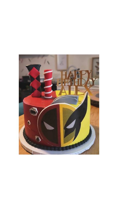 Deadpool Cake, Birthday Cake Topper Printable, Birthday Cake Toppers, Birthday Theme, Deadpool, Cake Toppers, Birthday Cake, Cake, Birthday