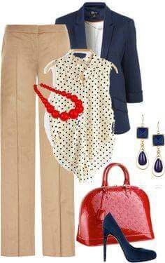 Fashion.. Mode Ab 50, Outfits Polyvore, Beige Blazer, Tan Pants, Outfit Trends, Professional Attire, Work Wardrobe, Business Attire, Work Attire