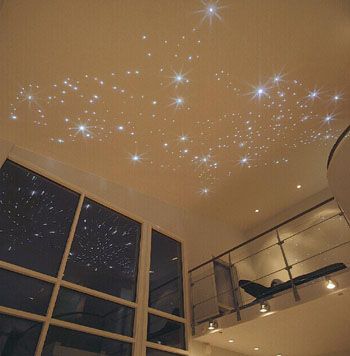 star ceilings Starry Ceiling, Star Lights On Ceiling, Sky Ceiling, Fiber Optic Lighting, Star Ceiling, Space Dividers, Faux Plafond, Indirect Lighting, Steam Room