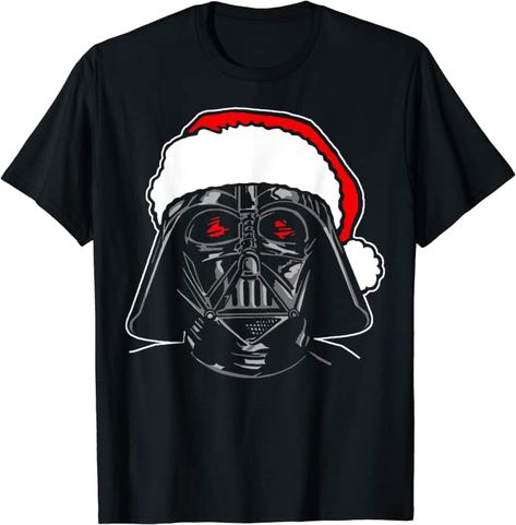 Star Wars Santa Darth Vader Sketch Christmas Graphic T-Shirt : Clothing, Shoes & Jewelry Darth Vader Sketch, Sketch Christmas, Darth Vader Christmas, Dark Vador, Star Wars Outfits, Star Wars Christmas, Christmas Graphic, Halloween Party Themes, Star Wars Shirts