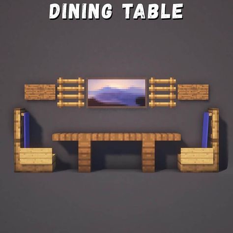 Minecraft Dining Table, Easy Minecraft Builds, Minecraft Couch, Minecraft Interior Design Ideas, Minecraft Hus, Minecraft Interior Ideas, Minecraft Interior, Minecraft Interior Design, Minecraft House Plans