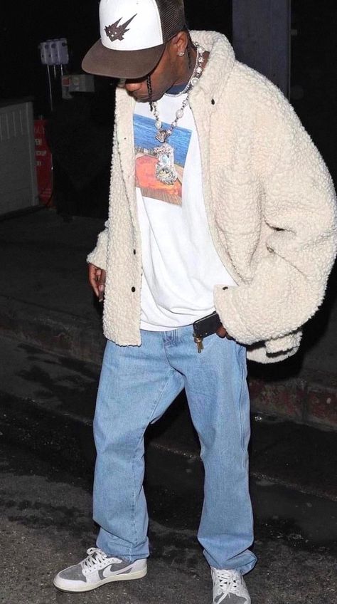 Travis Scott Low Outfit, Jordan Travis Scott Outfit, Travis Scott Outfits Ideas, Bluey Cosplay, Earth Tone Outfits Men, Travis Scott Style, Travis Scott Outfits, Travis Scott Fashion, Minimal Streetwear