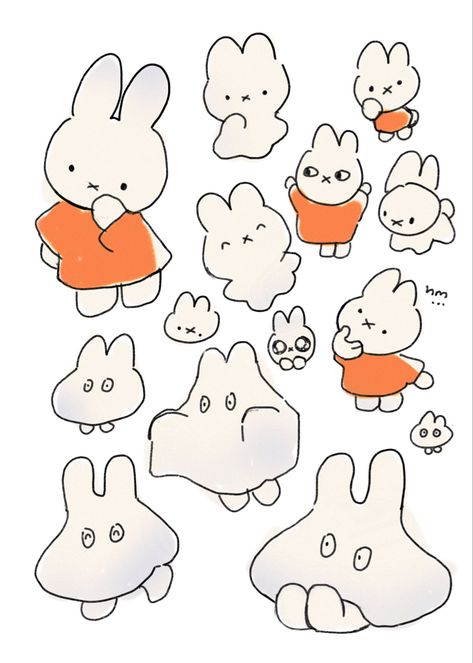 Miffy Poster Prints, Miffy Bookmark, Miffy Doodle, Miffy Drawing, Miffy Sticker, Miffy Cartoon, Miffy Tattoo, Dorm Posters, Cute Doodle Art