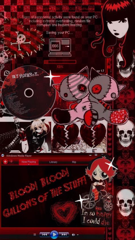 #red #music #idk #emo #mcr #mychemicalromance #ilikesparkleythings Black Song, Ghost Of You, Emily The Strange, Emo Wallpaper, Tablet Wallpaper, Star Wallpaper, Red Wallpaper, My Chemical Romance, Red And Black