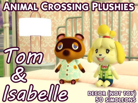 Sims4 Plushies, Sims 4 Plushies Cc, Isabelle And Tom Nook, Sims 4 Cc Plushies, Sims 4 Animal Crossing, Ts4 Mods, Furniture Cc, Tom Nook, Sims 4 Cas Mods