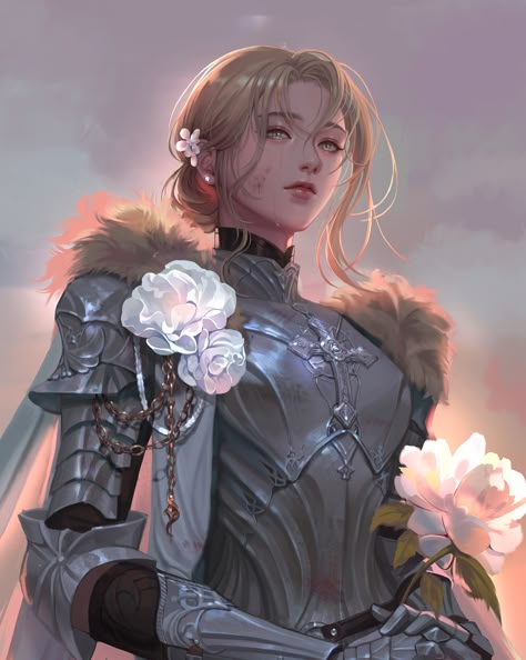 ArtStation - April 13th, coco kim Royal Woman Art, Queen Concept Art, Queen Oc, Female Angel, Angel Princess, Dungeons And Dragons Classes, Female Knight, Warrior Queen, Knight Art