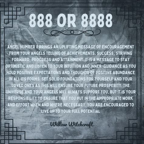 Willow Witchcraft 8888 Angel Number Meaning, 3456 Angel Number, Archangels Witchcraft, What Is Warding Witchcraft, 8888 Meaning, Angel Magick Witchcraft, Familiers Witchcraft, 8888 Angel Number, Wolf Magic Begin Now Switchword