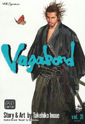 Vagabond Comic Ver.21 Cover / バガボンド 北米版 単行本 第二十一巻 表紙 - Wikipedia Jpg.300x435 Martial Arts Manga, Takehiko Inoue, Inoue Takehiko, Vagabond Manga, Miyamoto Musashi, Manga Story, Viz Media, Online Manga, Manga List