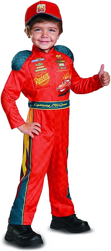 Amazon.com: Cars 3 Lightning Mcqueen Classic Toddler Costume, Red, Large (4-6): Toys & Games Lightning Mcqueen Costume, Car Costume, Toddler Boy Costumes, Flash Mcqueen, Toddler Boy Halloween Costumes, Cars 3 Lightning Mcqueen, Disney Cars 3, Mc Queen, Queen Costume