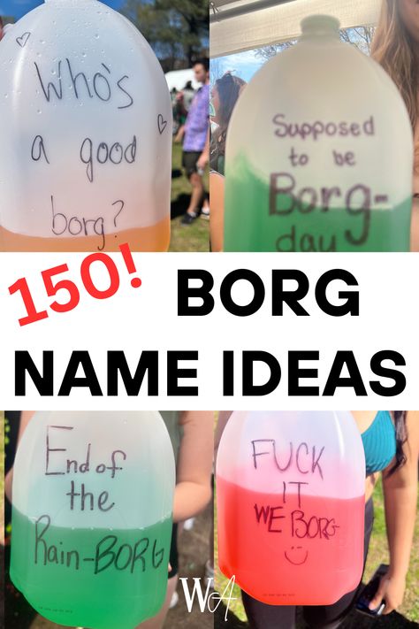 It's time to find your next name for the borg and we have the best of the best list for your college frat party! Borg Names College Drink, Borg Names, Borg Ideas, Frat Party Aesthetic, College Frat Party, Frat Party Outfit, College Drinks, College Freshman Advice, Frat Party