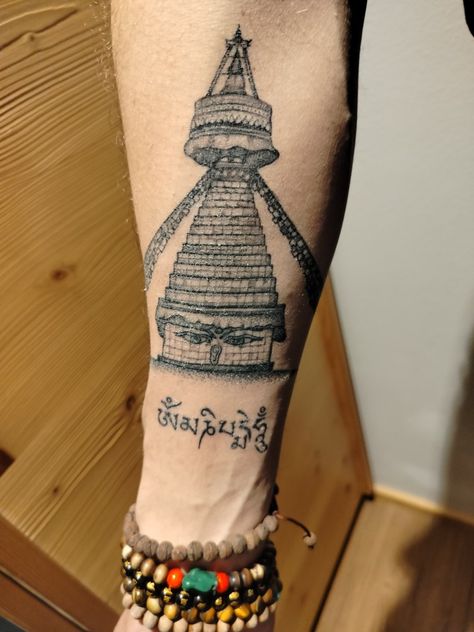 Tattoo Boudhanath Nepal Nepal Tattoo Ideas, Stupa Buddha, Nepal Tattoo, Mens Tattoos, Nepal Culture, Tattoo Drawings, Nepal, Tattoos For Guys, Tatting