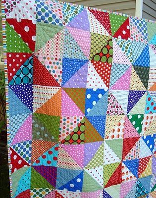 another idea for my Simply Spots bundle...maybe HSTs with half spots, half bold solids? Or maybe solids thrown in randomly and sparingly? Sewing Halloween Costumes, Flying Ladybug, Sewing Halloween, Polka Dot Quilts, Hst Quilts, Half Square Triangle Quilts Pattern, Triangle Quilt Pattern, Scrappy Quilt Patterns, Half Square Triangle Quilts