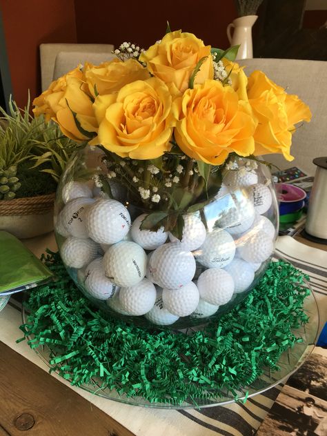 Hole In One Centerpiece, Golf Table Decorations, 40th Birthday Party Men, Golf Centerpieces, Golf Fundraiser, Golf Baby Showers, Golf Baby, Sports Themed Wedding, Golf Theme Party