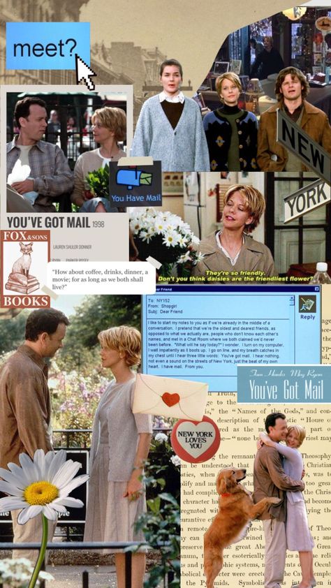 You’ve Got Mail Party, Youve Got Mail, The Proposal Movie, Kathleen Kelly, Mummy Movie, Coffee Fall, The Hating Game, Bones Tv Show, Movie Collage