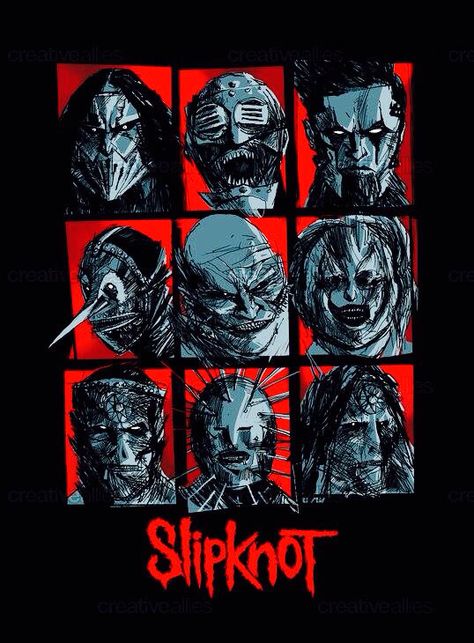 Slipknot Slipknot Logo, Arte Heavy Metal, Craig Jones, Chris Fehn, Slipknot Band, Rock Poster Art, Rock Band Posters, Heavy Metal Art, Emo Wallpaper