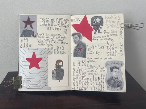 Marvel Marvel Journal, I Got Your Back, Journal Page, Bucky Barnes, Winter Soldier, Journal Pages, Soldier, Marvel