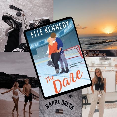 🎀⛸️The Dare⛸️🎀 Title: The Dare Author : Elle Kennedy Pages : 382 Rating : ⭐️⭐️⭐️⭐️.5 /5. 🌶️🌶️/5 Review: This book was exactly what I needed. I expected a plain and simple story, some spice nothing serious. I was so wrong, the plot just gets more intense the more you read. The characters felt real and multi layered and they were not cookie cutter characters. If you are looking for a super cute, lighthearted, medium paced hockey romance this is for you. I actually finished this book in 1 day... The Dare Book, Taylors Gang, Hockey Romance, The Dare, Surfer Boy, Hockey Memes, Book Community, Simple Stories, Book Blogger