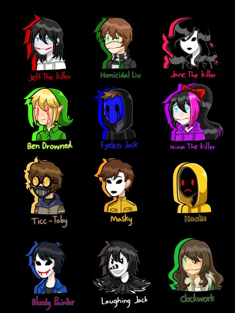 Creepy Pasta Characters, Creepypasta Characters List, Creepy Pasta Fanart, Creepypasta Names, Creepypasta List, Creepypasta Chibi, Creepypasta Videos, Creppy Pasta, Slenderman Proxy