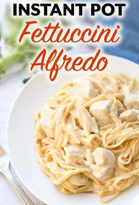 Instant Pot Fettuccine Alfredo, Instant Pot Fettuccine, Fettuccine Alfredo With Chicken, Fetuchini Alfredo, Fettucini Alfredo Recipe, Fetuccini Alfredo, Alfredo With Chicken, Tyler Florence Recipes, Simply Happy Foodie