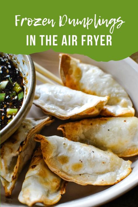 Straight from the freezer to the air fryer, Air Fryer Frozen Dumplings are the quick and easiest way to get crispy dumplings or potstickers! Crispy Dumplings, Frozen Potstickers, Frozen Dumplings, Wonton Recipes, Fried Dumplings, Easy Appetizers, Wontons, Appetizer Bites, Dumpling Recipe