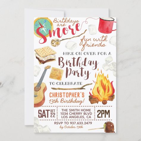 Camping Theme Party Invitations, Camp Birthday Invitation, Camping Invite, Boys Birthday Party Activities, Camp Invitation, Glamping Invitation, Camping Birthday Invitations, Glamping Birthday Party, Camping Invitations