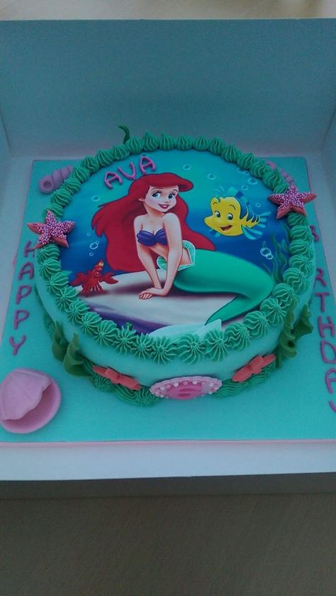 Little Mermaid cake by Chris's Top Cakes Ariel Birthday Cake Simple, Ariel Birthday Party Cake, Little Mermaid Birthday Party Cake, Little Mermaid Cake Ideas, Ariel Cake Ideas, The Little Mermaid Birthday Cake, Ariel The Little Mermaid Cake, Ariel Cakes, Mermaid Birthday Party Cake