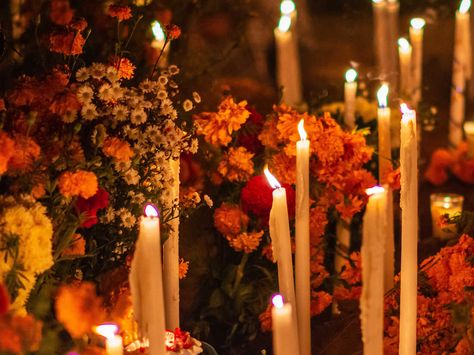 Mexican Marigold Aesthetic, Fall In Mexico, Wedding Ofrenda, Day Of The Dead Aesthetic, Dia De Los Muertos Wedding Ideas, Aztec Names, Dia De Los Muertos Party Ideas, Marigold Wedding, Dia De Los Muertos Decorations Ideas