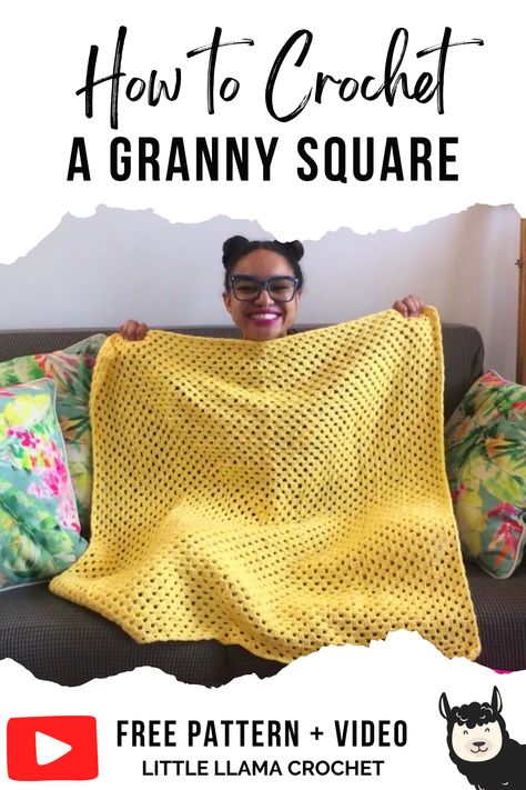 You can crochet this granny square blanket today! In this video tutorial a free crochet pattern is provided as we walk through each stitch together. Worked in continuous rounds this pattern uses the granny stitch (a cluster of three double crochet) as an easy repeat so you can pick up the project and work it on the go. 

are you ready? grab some yarn, your favourite hook and let's get stitching :) Continuous Granny Square, Crochet Continuous Granny Square, Continuous Granny Square Blanket, Granny Stitch, Learn How To Crochet, Granny Square Blanket, Crochet Tutorials, Square Blanket, Youtube Tutorials