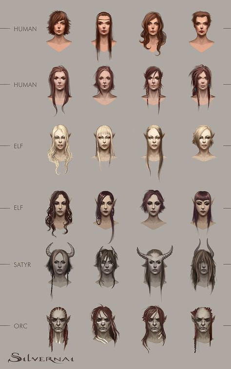 Fictional Creatures Drawing, Hair With Horns Reference, Bone Fairy Dnd, Elf Reference Drawing, Dnd Entertainers, Dnd Satyr Character Art, Satyr Drawing Reference, Elf Hairstyles Drawing, Satyr Character Design