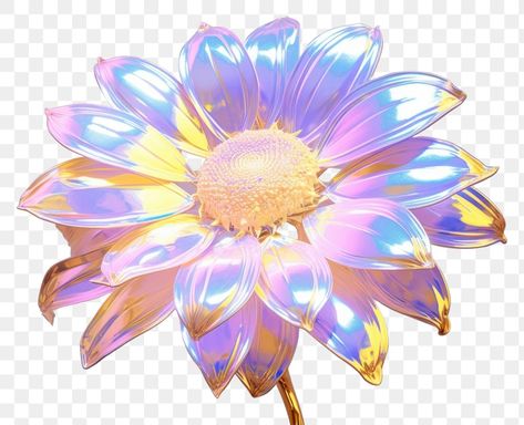 Holographic Flowers, Resources Icon, Neon Png, Png Flower, Hair Textures, Sunflower Png, Blog Ideas, Plant Aesthetic, Creative Poster Design