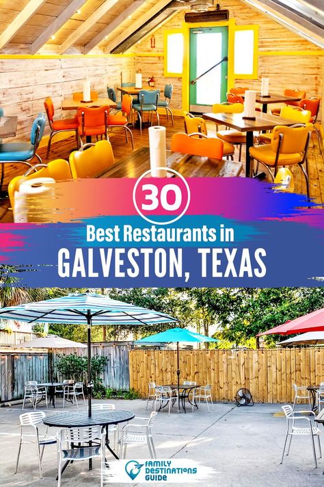 Want to see the best restaurants in Galveston, TX? We’re FamilyDestinationsGuide, and we’re here to help: From incredible brunch spots and amazing places to eat dinner, to local foodie spots and hidden gems, discover the BEST Galveston restaurants - so you get memories that last a lifetime! #galveston #galvestonrestaurants #restaurantsingalveston #bestrestaurantsingalveston #placestoeatgalveston Galveston Texas Restaurants, Where To Eat In Galveston Texas, Galveston Texas Vacation, Galveston Seawall, Galveston Restaurants, Ocean View Restaurant, Texas Vacation, Galveston Beach, Moody Gardens