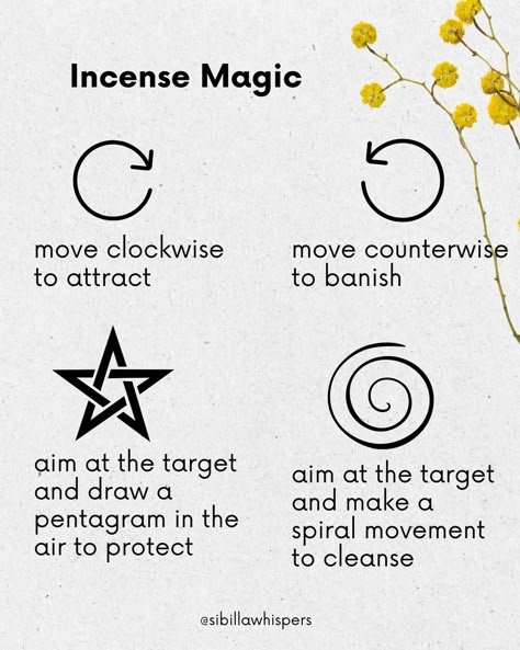 Very simple ways to be intentional and magical with your incenses 🌿💛 . . #witchtips #witchvibes #incensemagick #spells #witchcraft #witchesofinstagram Incense In Witchcraft, Things Every Witch Needs, Witchcraft And Spirituality, How To Do Witchcraft Spells, Simple Witchcraft Spells, How To Use Incense, Simple Spells For Beginner Witches, Closed Practices Witchcraft, Beginner Spells Witchcraft