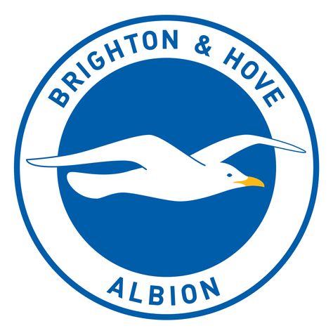 They’re nickname is the seagulls they play near the coast. Obligatory sea bird on badge. Just a bit dull English Football Teams, Benfica Wallpaper, Brighton Hove Albion, Bristol Rovers, Brighton England, Football Signs, Soccer Logo, Brighton & Hove Albion, Football Images