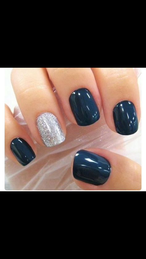 A Dallas Cowboys Nail Design Cowboy Nails, Navy Nails, Nagel Tips, Makijaż Smokey Eye, Super Nails, Shellac Nails, Bride Nails, Dipped Nails, Classy Nails