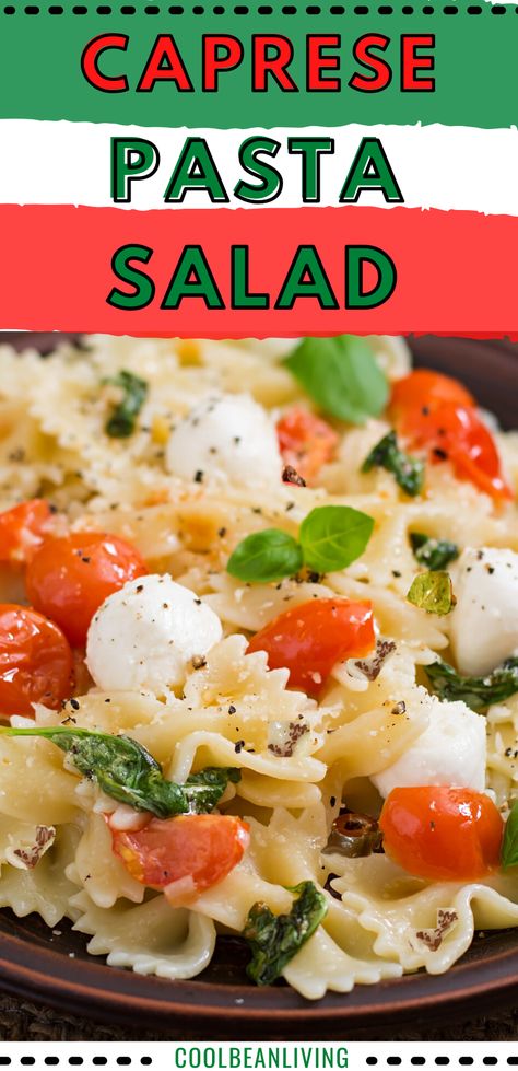 Caprese Bowtie Pasta Salad, Pasta Salad With Farfalle, Pasta Salad Farfalle, Pasta Salad With Fresh Mozzarella, Spinach Mozzarella Salad, Italian Bow Tie Pasta Salad, Now Tie Pasta Salad, Bow Tie Pasta Salad Italian Dressing, Bow Tie Pasta Salad Recipes Cold