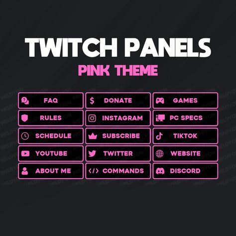 Twitter Website, Thug Girl, Twitch Panels, Esports Logo, Pink Themes, Black Panels, Black And Pink, Drawing And Illustration, Drawing Illustrations