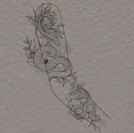 Snake Tattoo Sleeve Woman, Snake Sleeve Tattoos For Women, Arm Sleves Tattoo Drawing, Flower And Snake Tattoo Sleeve, Poisonous Flowers Tattoo Sleeve, Full Arm Tattoo Men Sleeve Art Designs, Snake In Vines Tattoo, One Arm Tattoo Sleeve Women, Back Of Thigh Tattoos Women Unique