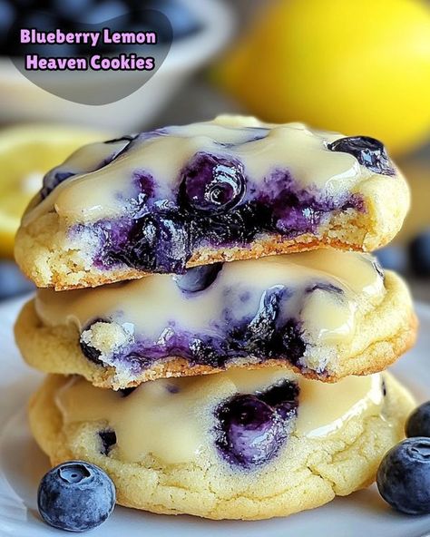 Lemon Blueberry Thumbprint Cookies, Blueberry Lemon Heaven Cookies, Blueberry Lemon Cookies Recipes, Blue Cookies Recipe, Strawberry Cheesecake Chimichangas Recipe, Cheesecake Chimichangas Recipe, Strawberry Cheesecake Chimichangas, Lemon Heaven, Blueberry Cookies Recipes