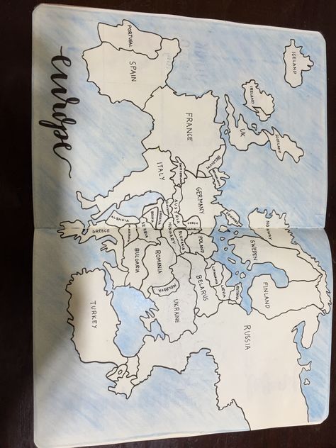 Europe Map Drawing, Easy Realistic Drawings, World Map Europe, Maps Aesthetic, Map Sketch, Drawing Female, Drawing Female Body, Travel Journal Scrapbook, The Europe