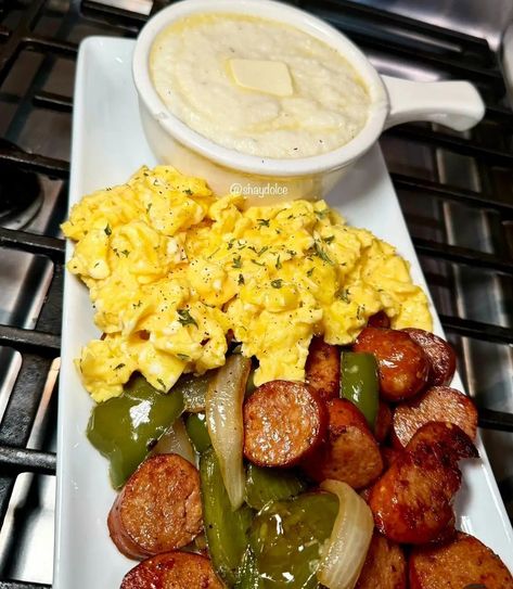 Grit Bowl Breakfast, Grit Bowl, Grits Breakfast, Break Fast, Healthy Food Dishes, Food Recepie, Food Goals, Hearty Breakfast, Grits