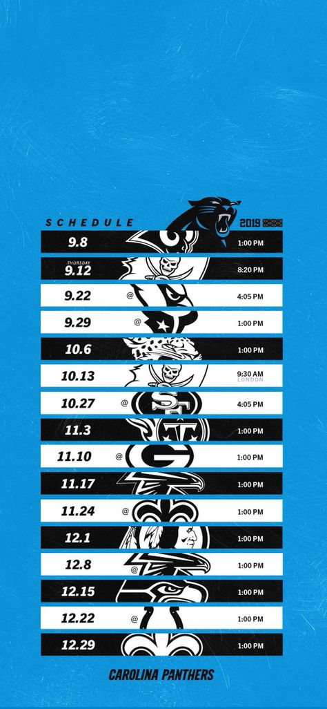 2019 Carolina Panthers Schedule Nba Schedule Design, Hockey Schedule Graphic, Football Schedule Design, Football Schedule Graphic, Sports Schedule Graphic, Schedule Design Layout, Schedule Graphic, Gameday Graphics, Nfl Schedule