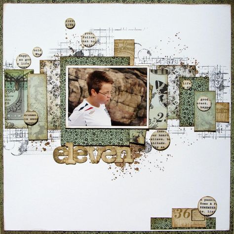 Created by Elizabeth for a Crafty Daze class. Using Kaisercraft "75 Cents" papers. Male Scrapbook Layouts, Single Photo Scrapbook Layout, 2 Photo Scrapbook Layouts, Personal Scrapbook, Masculine Scrapbook, Kaisercraft Scrapbooking, Kaisercraft Layouts, Scrapbook Gallery, Boy Scrapbook Layouts