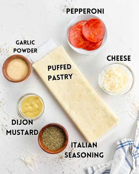 Pizza Pinwheels are the perfect appetizer - use puff pastry, pepperoni, and cheese and they are crunchy and perfect - everyone loves these. Puff Pastry Pepperoni, Phyllo Pizza, Pastry Pinwheels, Pepperoni Sticks, Puff Pastry Pinwheels, Pepperoni And Cheese, Puff Pastry Pizza, Pizza Pinwheels, Pastry Pizza