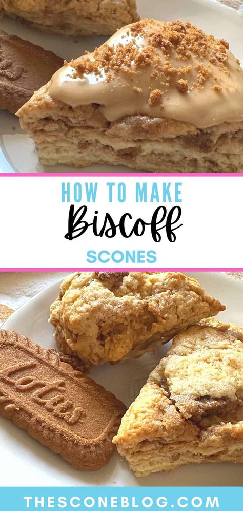 Craving something sweet and buttery? Try our Homemade Biscoff Scones recipe – an irresistible treat that's easy to make at home. 🍪❤️ #Biscoff #BiscoffScones #CookieButterScones Coffee Cake Scones, Turtle Scones Recipe, Cookie Butter Scones, Scone Packaging Ideas, Sweet Scones Recipe Easy, Savory Scones Recipe Easy, Savory Desserts Easy, Cottage Bakery Recipes, Biscoff Scones