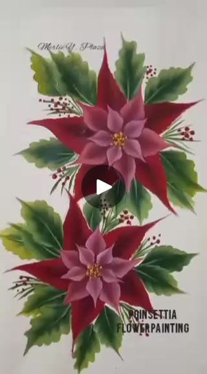 1.2K views · 113 reactions | Poinsettia Flower Painting | One Stroke Poinsettia Flower Painting | By MB.Plaza Art | Facebook Christmas Flowers Poinsettia, Flower Paint, Poinsettia Flower, Craft Show Ideas, Christmas Flowers, Poinsettia, Decorative Painting, Flower Painting, Paint