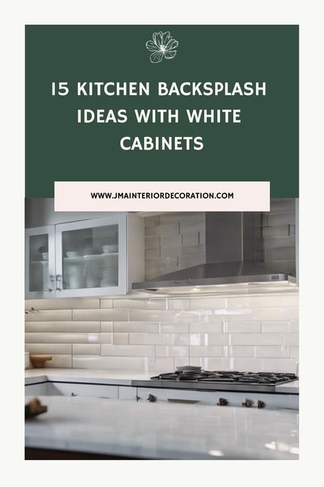 Yearning for a kitchen that exudes style and sophistication, discover the perfect backsplash to complement your crisp white cabinets with these 15 design ideas. The post 15 Kitchen Backsplash Ideas With White Cabinets appeared first on JMA Interior Decoration. White Cabinets With White Backsplash, Backsplash For White Kitchen Cabinets, White Cabinet Backsplash, Backsplash Ideas With White Cabinets, Backsplash For White Cabinets, Backsplash With White Cabinets, Dark Counters, White Kitchen Backsplash, Tile Layout